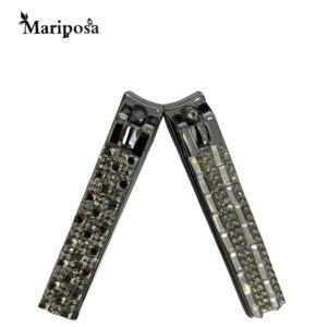 Diamond-encrusted nail clippers, single-piece nail scissors, diamond nail clipper, household portable manicure tool with adhesive surface