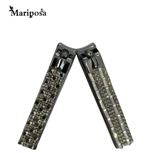 Diamond-encrusted nail clippers, single-piece nail scissors, diamond nail clipper, household portable manicure tool with adhesive surface