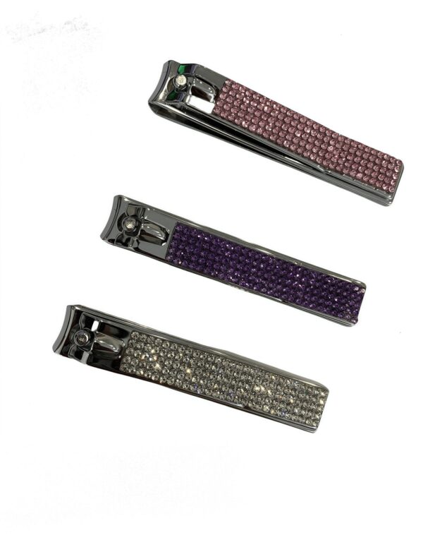 Diamond-encrusted nail clippers, single nail clipper, nail scissors, manicure tool, household and portable.