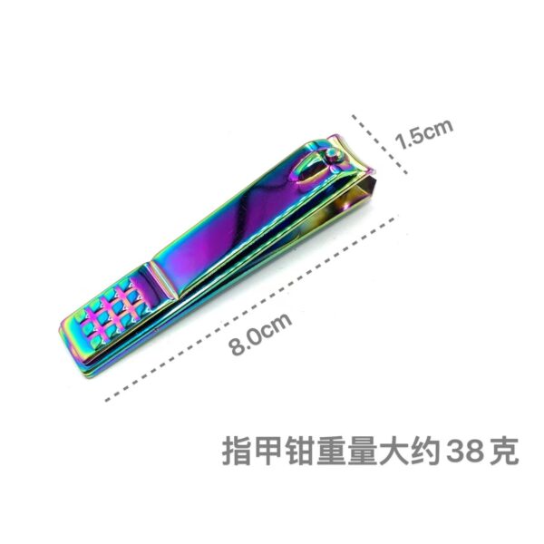 Large square nail clippers colorful nail art atools anti-foam stainless steel nail clippers pedicure tools can print logo - Image 4