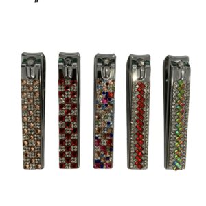 New style rubber-coated diamond nail clippers, single piece, carbon steel, colored diamond, manicure and pedicure tool