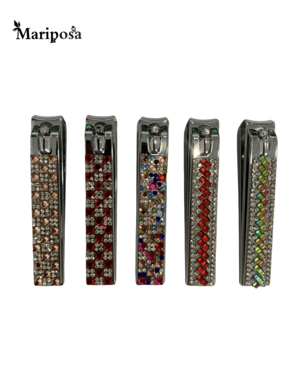 New style rubber-coated diamond nail clippers, single piece, carbon steel, colored diamond, manicure and pedicure tool