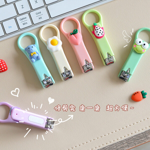 New Cartoon Anti-Splash Nail Clippers Nail Polish File Single Children Adult Nail Clippers Cute Nail Scissors