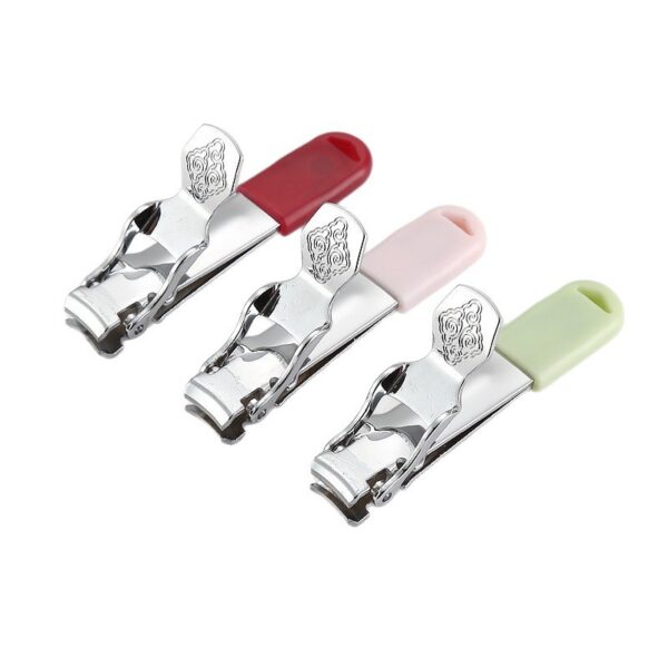 Factory Wholesale Portable Lightweight Carbon Steel Red Foldable Nail Clipper Manicure Pedicure Nail Clipper