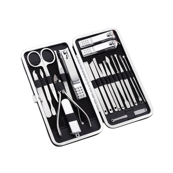 Conjunto de 19 peças de cortadores de unhas por atacado da fábrica Conjunto completo de cortadores de unhas Kit de manicura