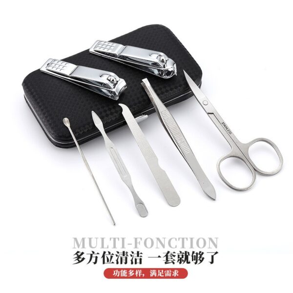 Factory Wholesale Seven-Piece Eyebrow Clip Eyebrow Beauty Nail Set Nail Clipper Portable Nail Clipper Set